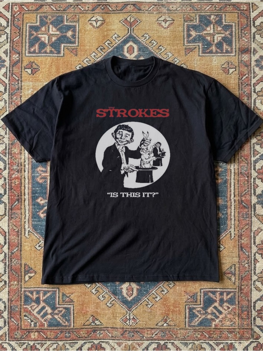 The Strokes 'Is This It?' Band Album Black Graphic Tee